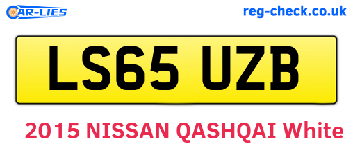 LS65UZB are the vehicle registration plates.