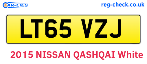 LT65VZJ are the vehicle registration plates.