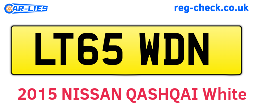 LT65WDN are the vehicle registration plates.