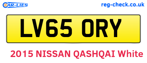 LV65ORY are the vehicle registration plates.