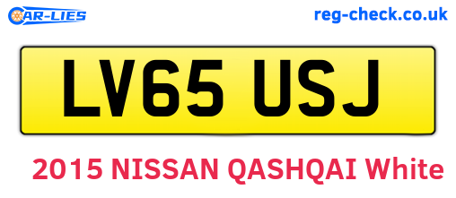 LV65USJ are the vehicle registration plates.