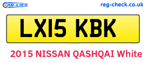 LX15KBK are the vehicle registration plates.