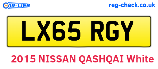 LX65RGY are the vehicle registration plates.