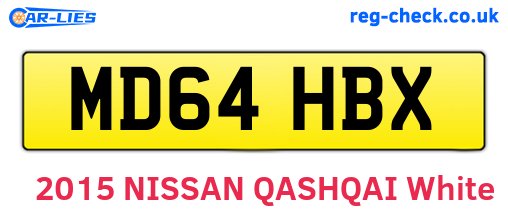 MD64HBX are the vehicle registration plates.