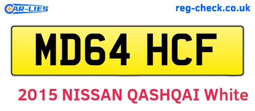 MD64HCF are the vehicle registration plates.