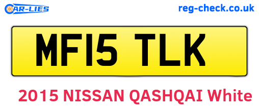 MF15TLK are the vehicle registration plates.