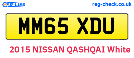 MM65XDU are the vehicle registration plates.
