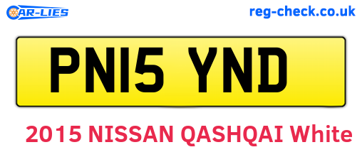 PN15YND are the vehicle registration plates.