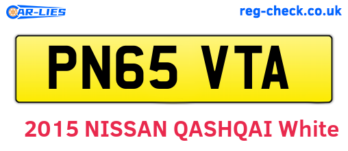PN65VTA are the vehicle registration plates.