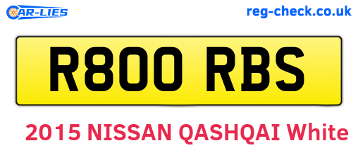 R800RBS are the vehicle registration plates.