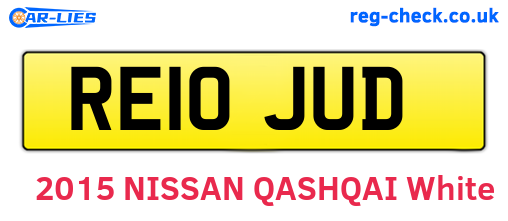 RE10JUD are the vehicle registration plates.