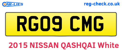 RG09CMG are the vehicle registration plates.
