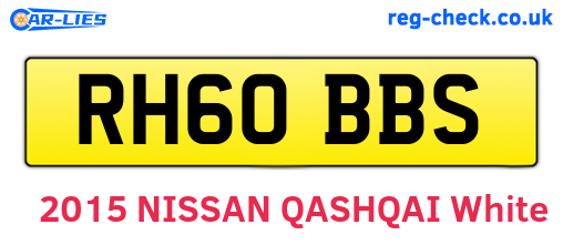 RH60BBS are the vehicle registration plates.