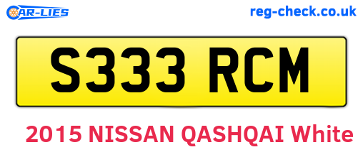 S333RCM are the vehicle registration plates.