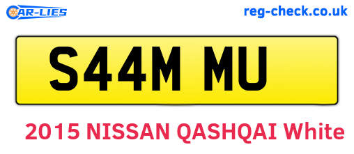 S44MMU are the vehicle registration plates.