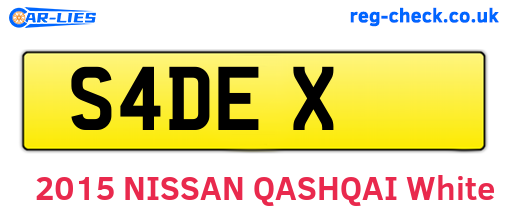 S4DEX are the vehicle registration plates.