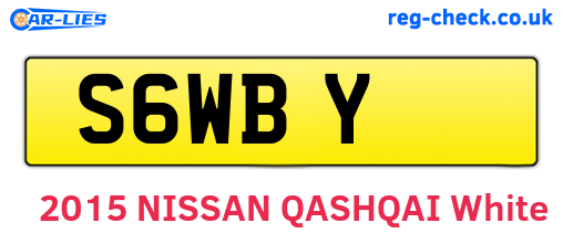 S6WBY are the vehicle registration plates.
