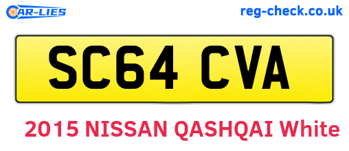 SC64CVA are the vehicle registration plates.