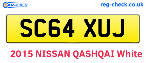 SC64XUJ are the vehicle registration plates.