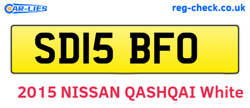 SD15BFO are the vehicle registration plates.