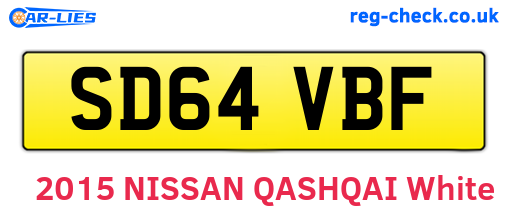 SD64VBF are the vehicle registration plates.