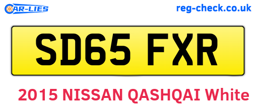 SD65FXR are the vehicle registration plates.