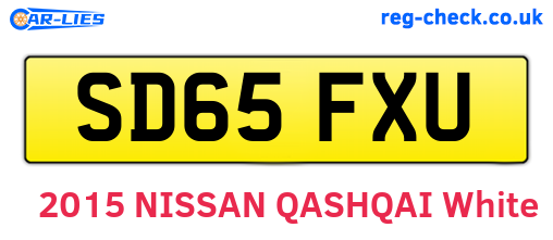 SD65FXU are the vehicle registration plates.