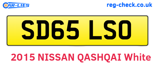 SD65LSO are the vehicle registration plates.