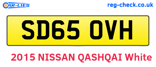 SD65OVH are the vehicle registration plates.