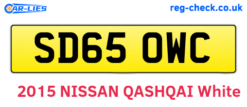 SD65OWC are the vehicle registration plates.
