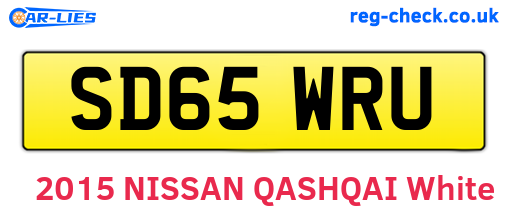 SD65WRU are the vehicle registration plates.