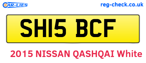 SH15BCF are the vehicle registration plates.