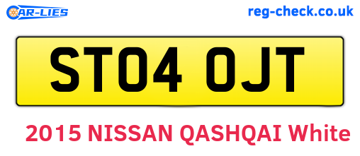 ST04OJT are the vehicle registration plates.