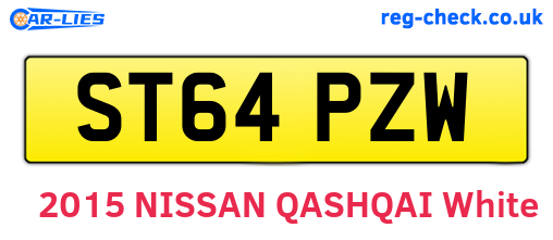 ST64PZW are the vehicle registration plates.