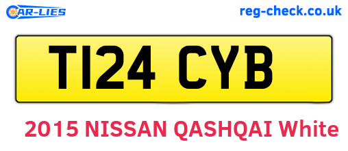T124CYB are the vehicle registration plates.