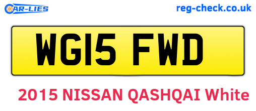 WG15FWD are the vehicle registration plates.