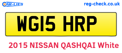WG15HRP are the vehicle registration plates.
