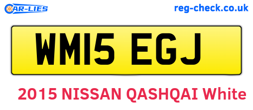 WM15EGJ are the vehicle registration plates.