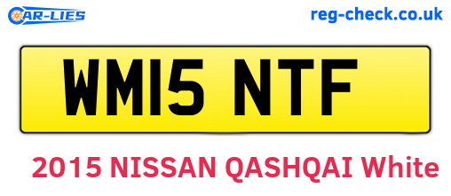 WM15NTF are the vehicle registration plates.