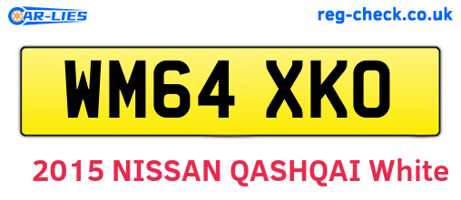 WM64XKO are the vehicle registration plates.