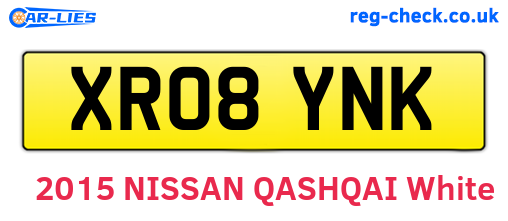 XR08YNK are the vehicle registration plates.