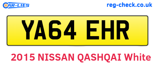 YA64EHR are the vehicle registration plates.