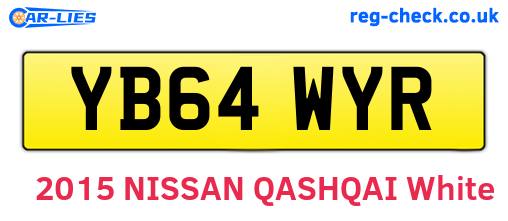 YB64WYR are the vehicle registration plates.