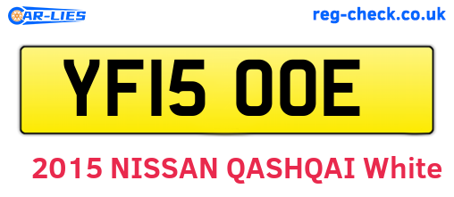 YF15OOE are the vehicle registration plates.
