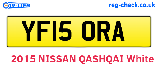 YF15ORA are the vehicle registration plates.