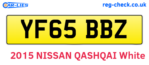 YF65BBZ are the vehicle registration plates.