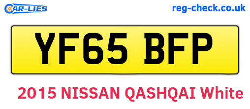 YF65BFP are the vehicle registration plates.