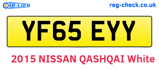 YF65EYY are the vehicle registration plates.