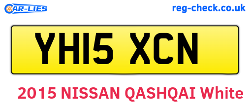 YH15XCN are the vehicle registration plates.