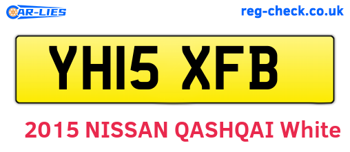 YH15XFB are the vehicle registration plates.